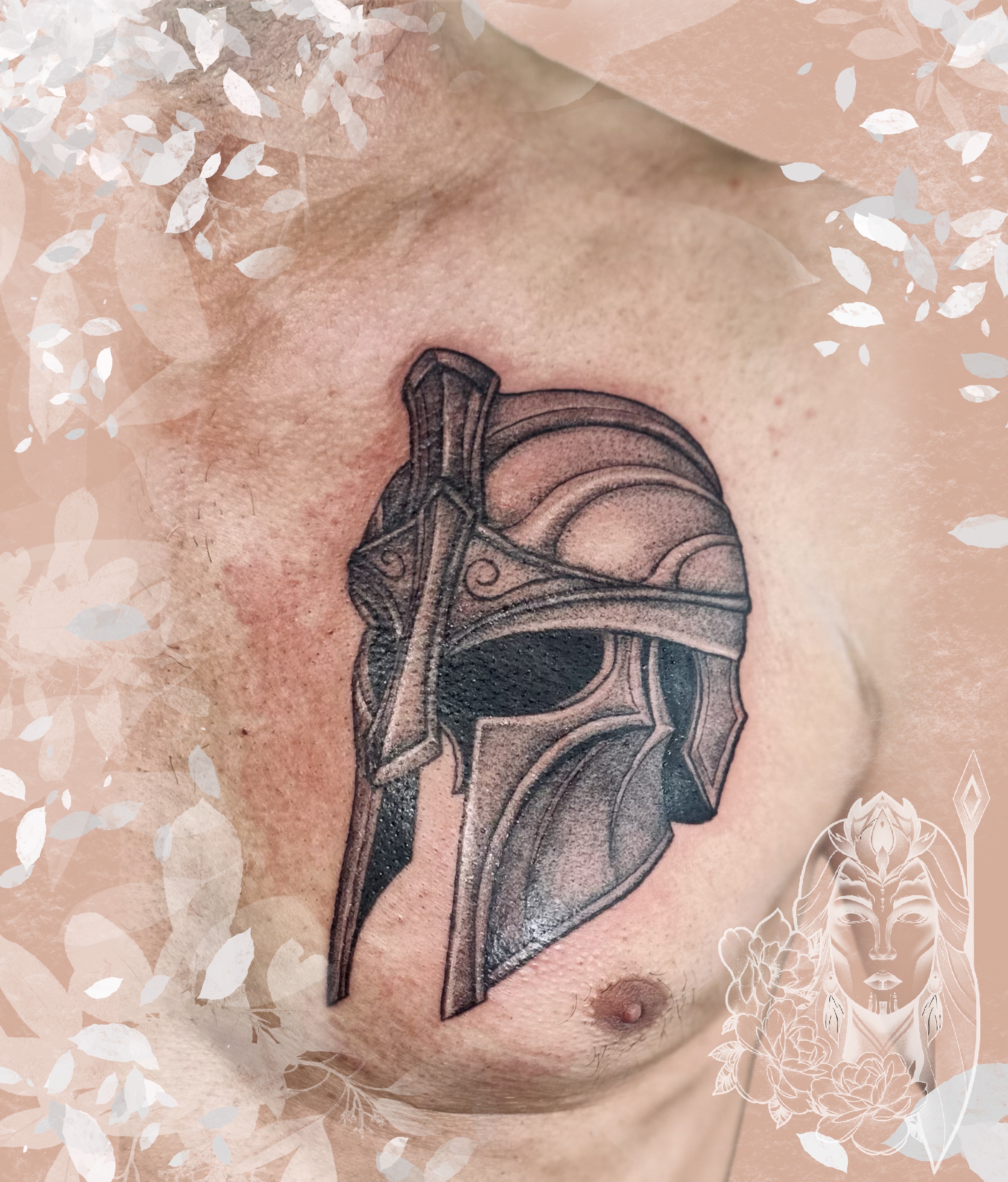 tatouage casque spartiate– Inkaat
